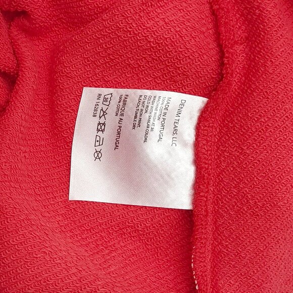 Denim Tears The Cotton Wreath Shorts Red - Picture 3 of 3